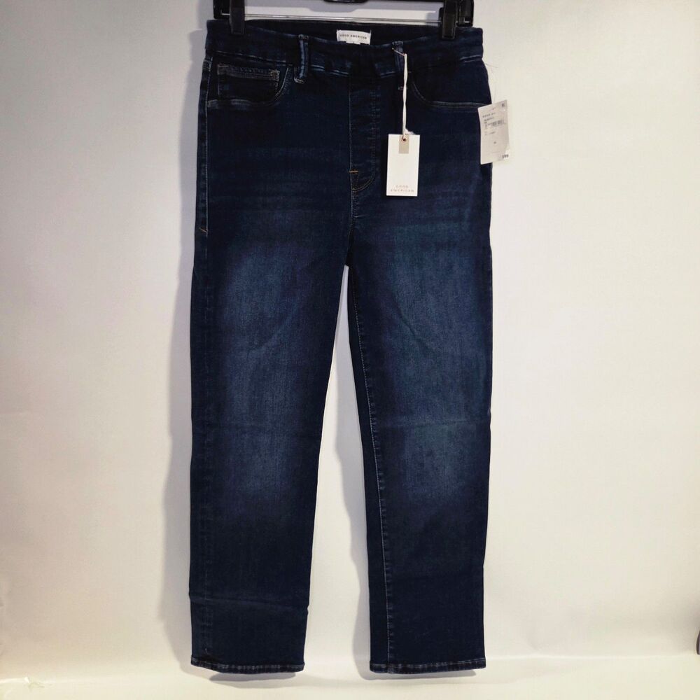 Good American Good Legs Power Stretch Pull-On Straight Jean NWT sz L
